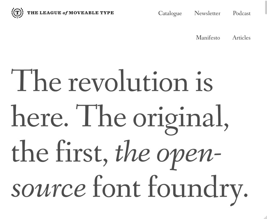 The League of Moveable Type