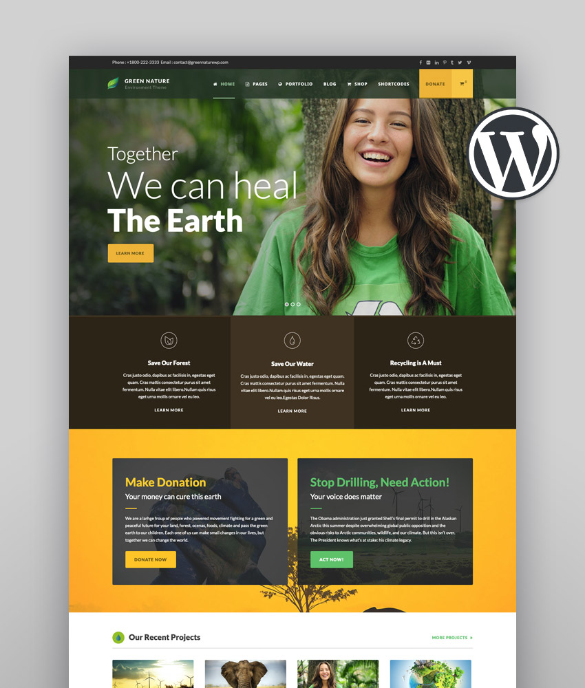 Green Nature - Environmental Nonprofit WordPress