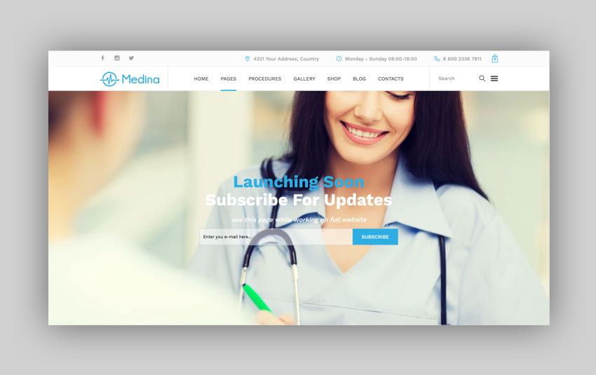 Medina - Medical WordPress Theme