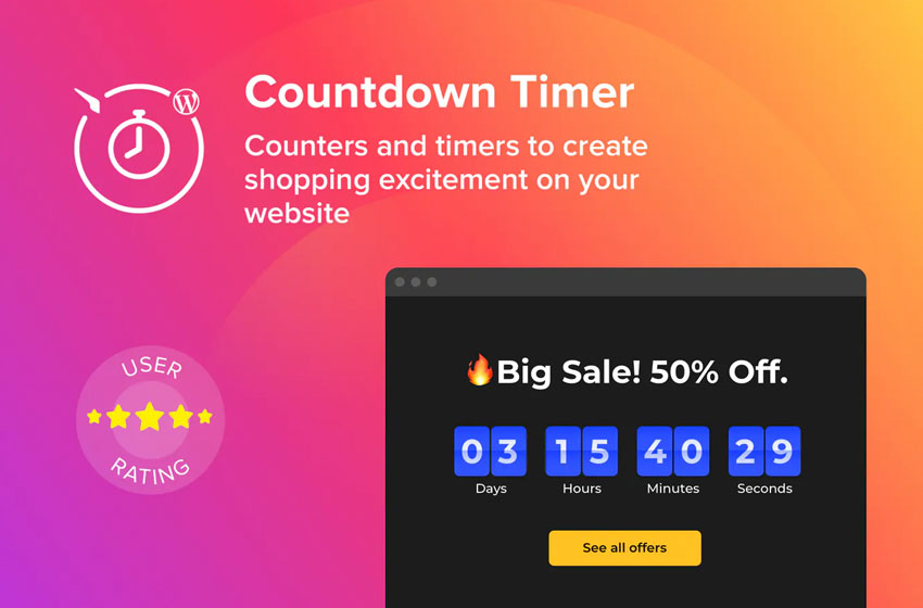 WordPress Countdown Timer Plugin on Envato Elements